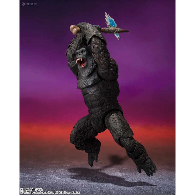 Bandai original s.h. monsterarts (2024) kong da anime figuras de ação brinquedo para meninos presente de natal ornamentos modelo colecionável
