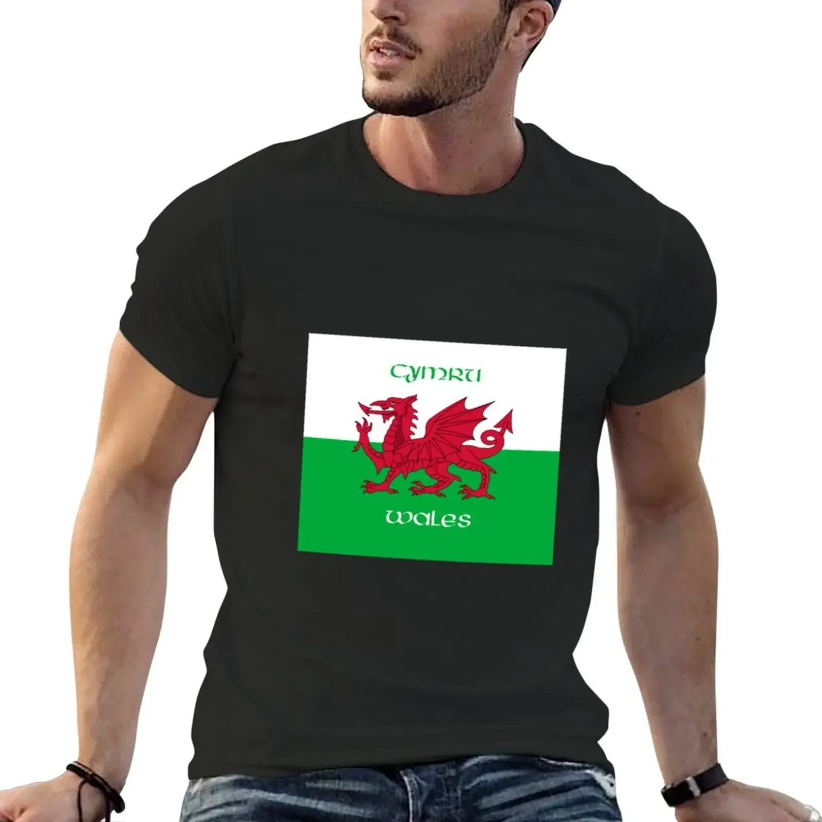 CymruWales - The Welsh Dragon Flag T-Shirt man t shirt vintage t shirts cute clothes black t shirts for men