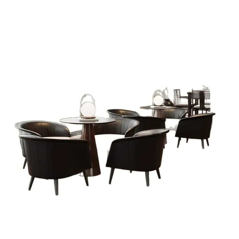 Light luxury negotiation sofa chair, hotel homestay reception, office reception, business negotiation leisure one table