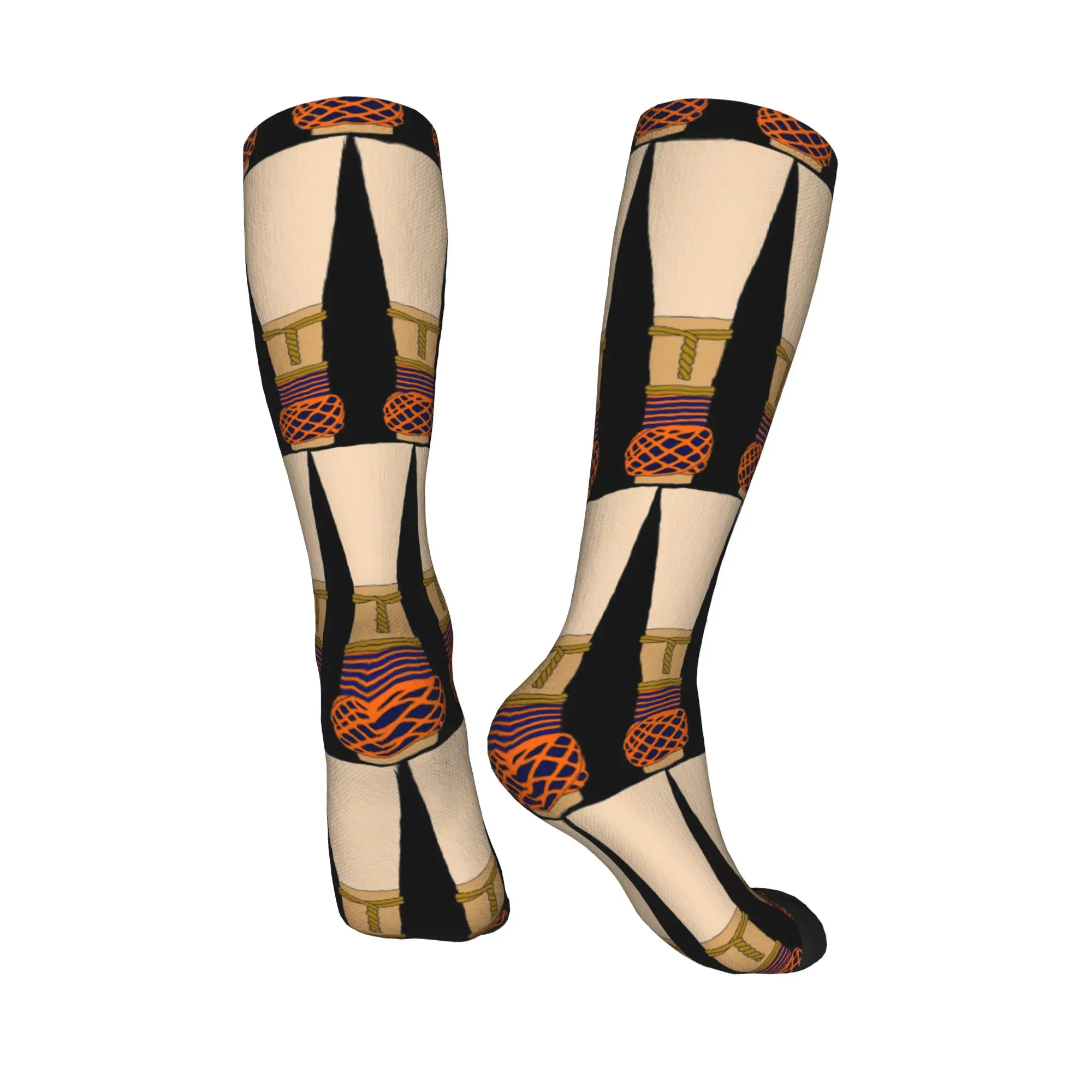 Todas as estações meias tripulação bassoon reed (laranja e azul) meias harajuku moda hip hop meias longas acessórios para homens