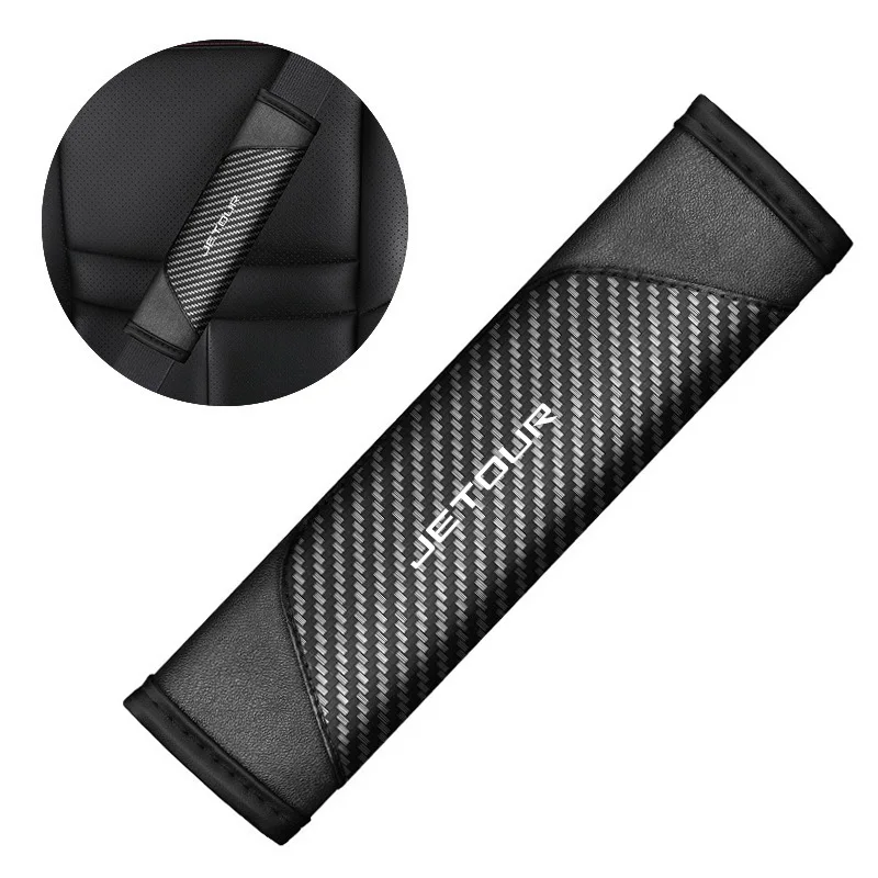 2 قطعة أحزمة مقعد السيارة من ألياف الكربون وملحقات السيارة لـ Jetour Chery Dashing X-1 Plus DTC IDM X70 X70plus X70m X90plus X95pro #4