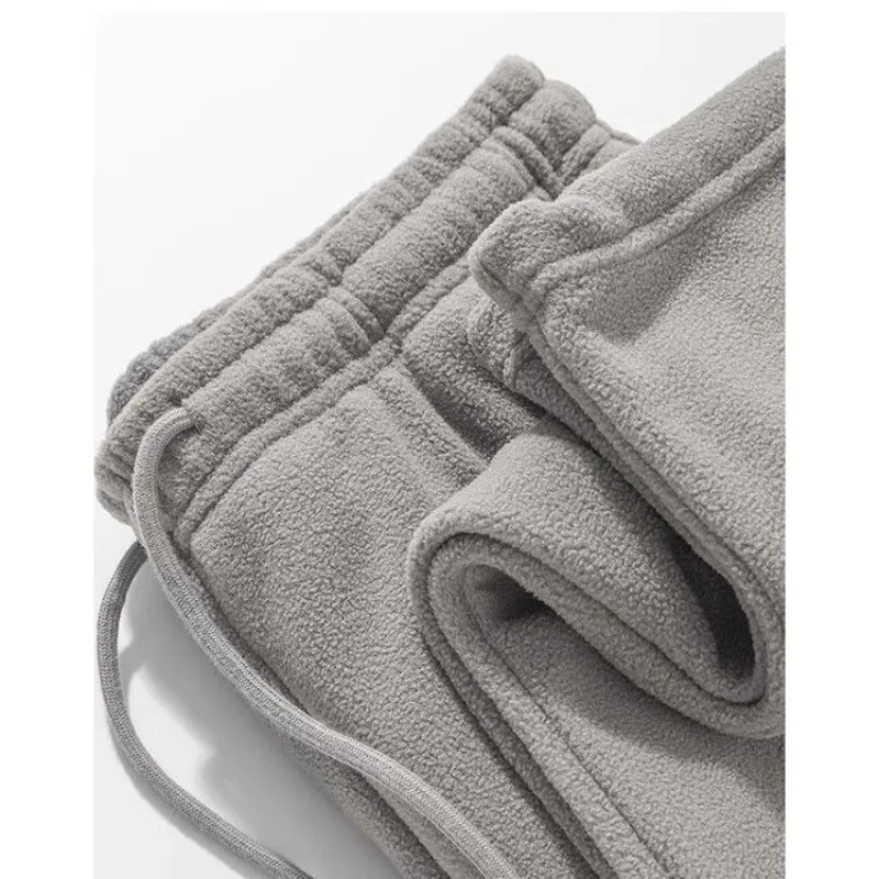 

Мужские флисовые винтажные толстые зимние повседневные флисовые брюки, мужские широкие мешковатые теплые спортивные штаны, мужские брюки на шнурке