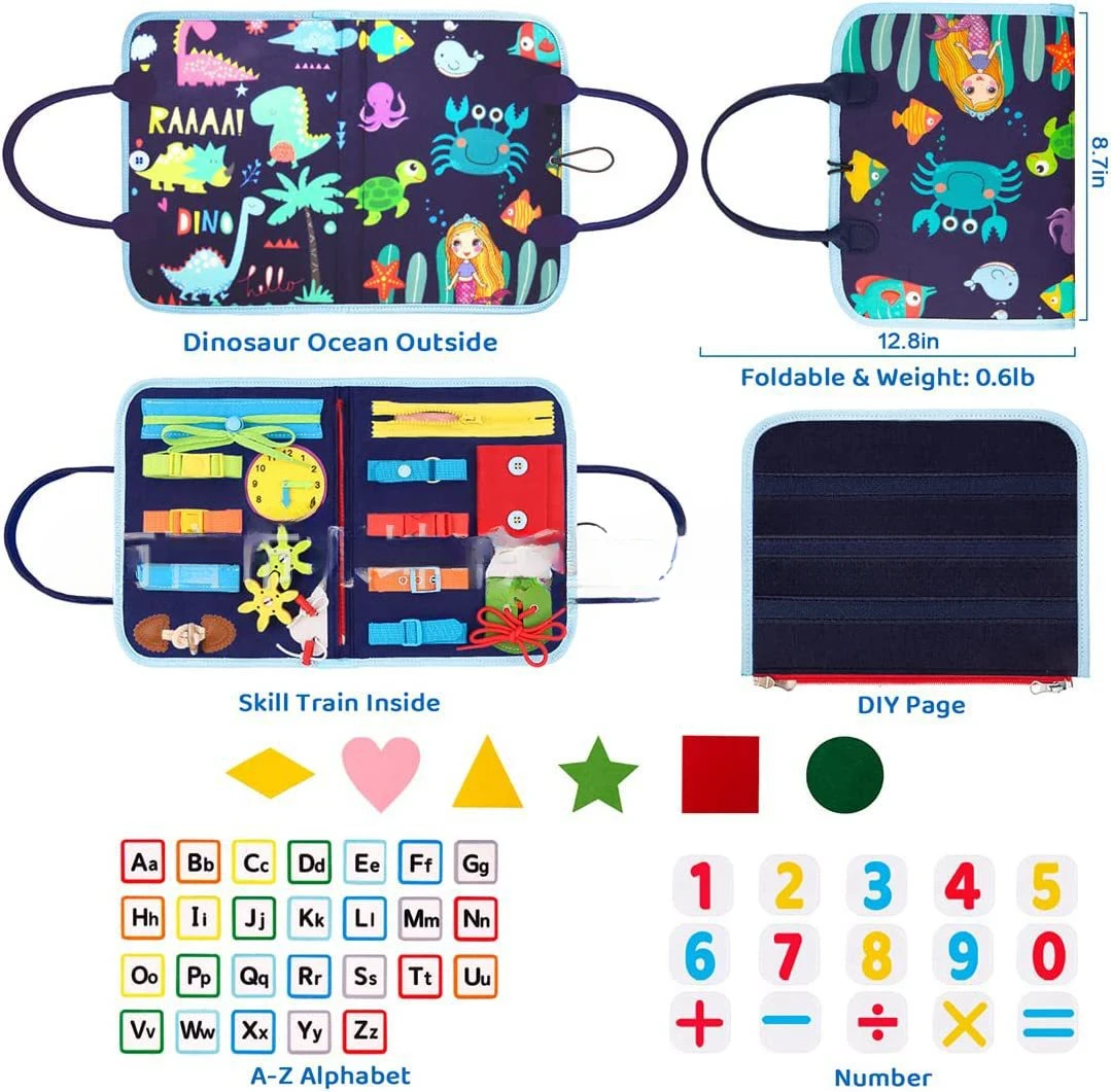 Children's early education learning board number letter knowledge opening felt learning board multi-functional fun learning toys