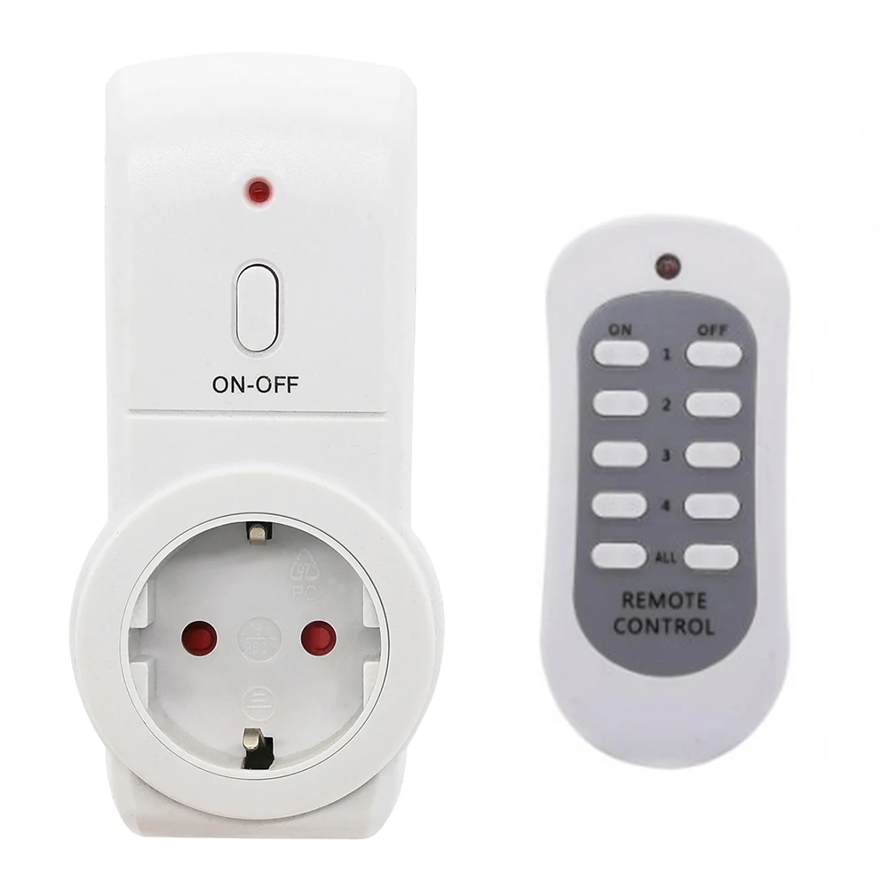 

Energy Saving Socket 433.92MHz Remote Switch Indoor Use Remote Control Of Appliances 16A Maximum Rating Environmental Friendly