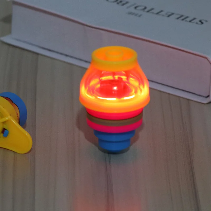 New Spinning Top Flash Luminous Tops Toy Colorful Top Spinning Ejection Classic Toy Flashing Led Gyroscope Children  Gifts