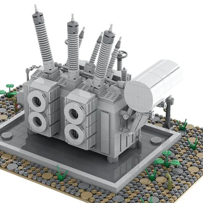 Widok ulicy Model Moc cegły budowlane technologia transformatora wysokiego napięcia klocki modułowe prezenty zabawki świąteczne zestawy do samodzielnego montażu