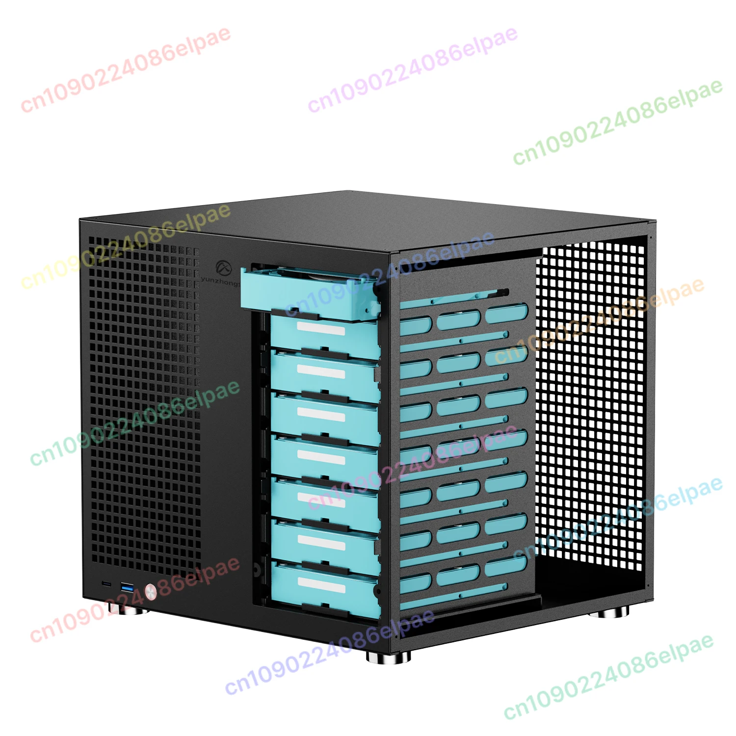 8 disco NAS ATX de alta potência PCIe Backplane Cool Hard Chassis MATX placa principal Mini Drive Solid Drive Chassis