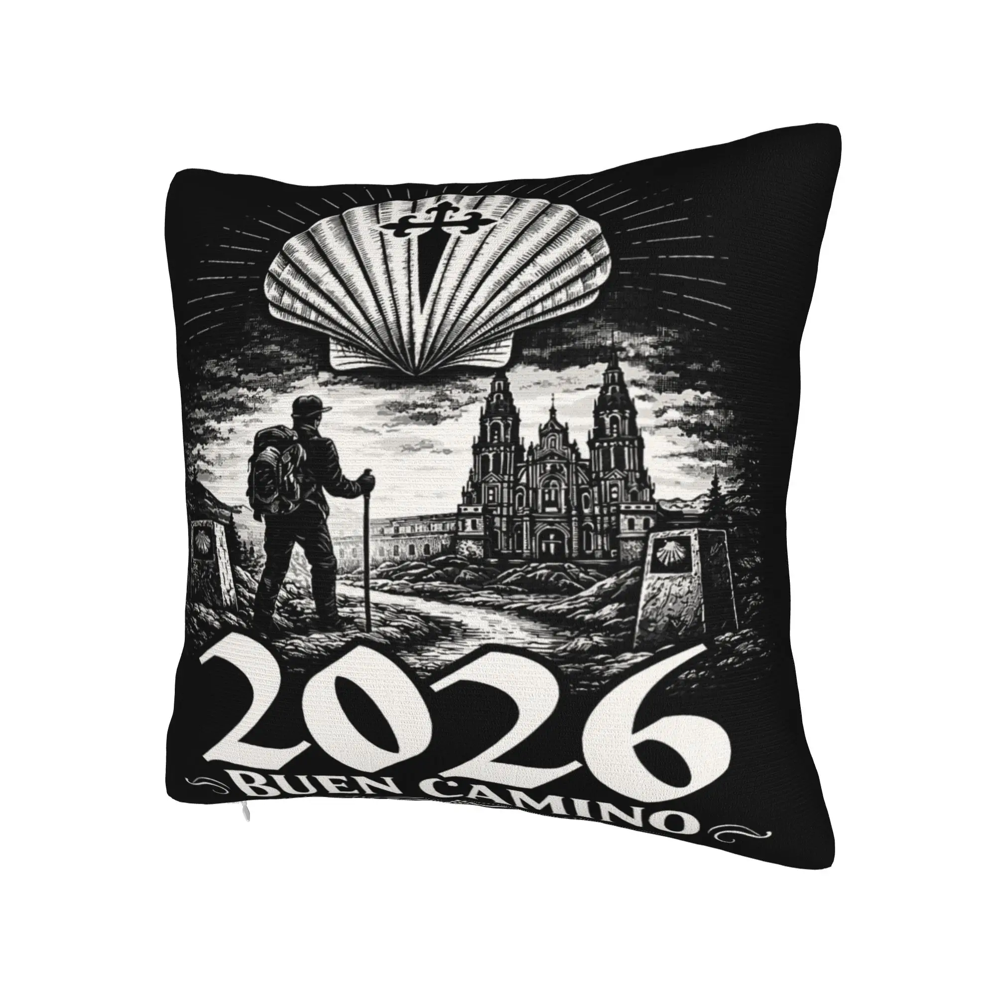 Decorative Pillow Cover Camino de Santiago 2026  Merchandise Home  Throw Pillow Case Cover Square Multi-Size