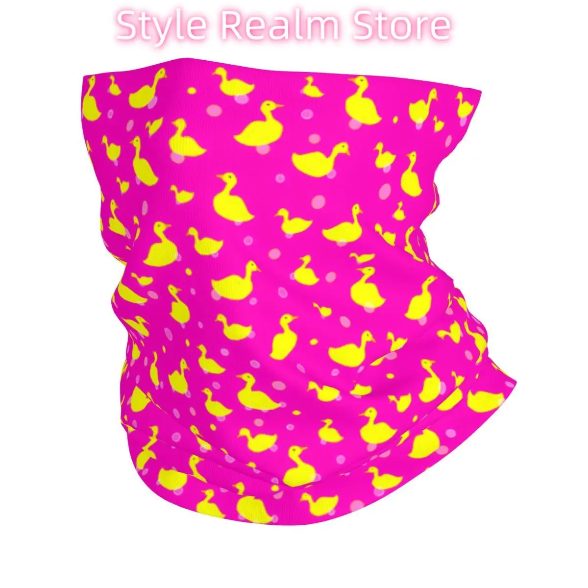 

Custom Rubber Ducky Pink Winter Headband Neck Warmer Men Women Ski Running Tube Scarf Face Bandana Gaiter