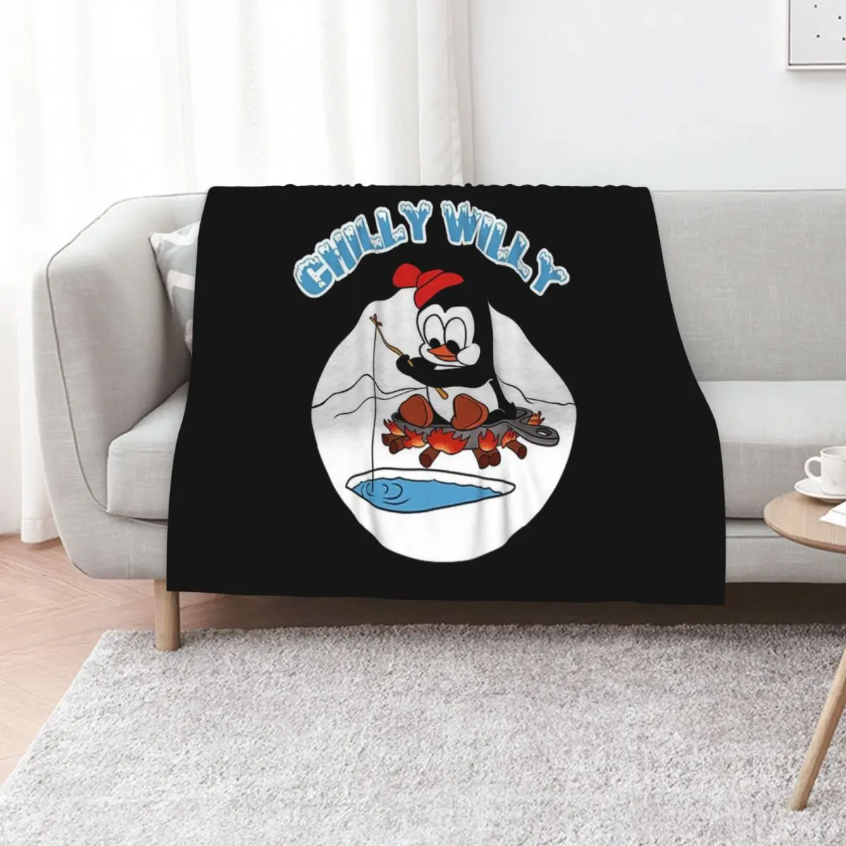 

Chilly Willy Throw Blanket Luxury Cute Bed Fashionable Decorative Beds Blankets