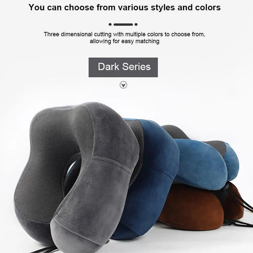 U Shaped Slow Rebound Neck Pillow Soft Travel Companion Nap Pillow Neck Support Pillow for Airplane Car