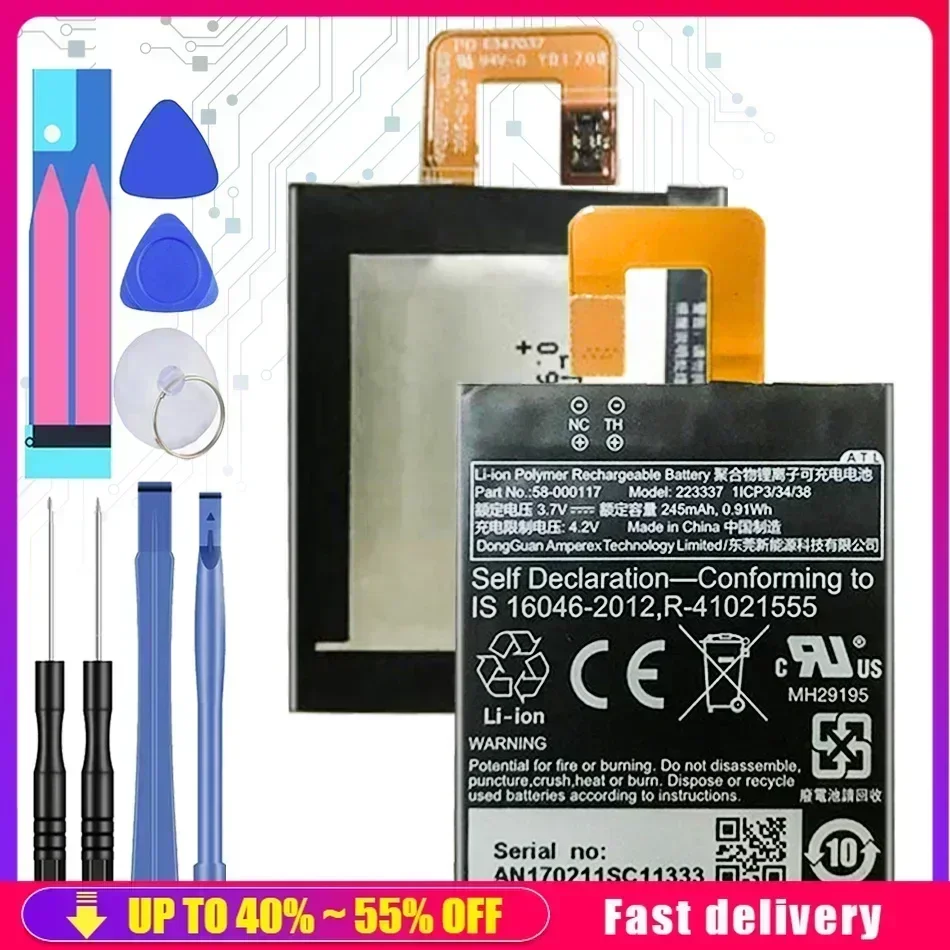 58-000117 58000117 Mobile Phone Replacement Battery For Amazon Kindle KO1 Oasis 1,2 Oasis1 Oasis 2 Oasis2 Tablet Battery 245mAh