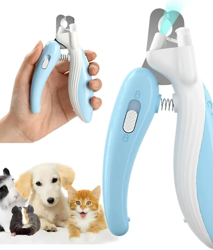 

Professional Pet Nail Clippers for Dogs Cats & Small Animals LED Light Included Paw Nail Trimmer Grooming Scissors Pet Supply