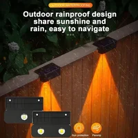 1/2/4PCS Solar Wall Lights Outdoor Waterproof Garden Step Lighting for Yard Fence Stair Pathway Decoration Outside Solar Lights 2