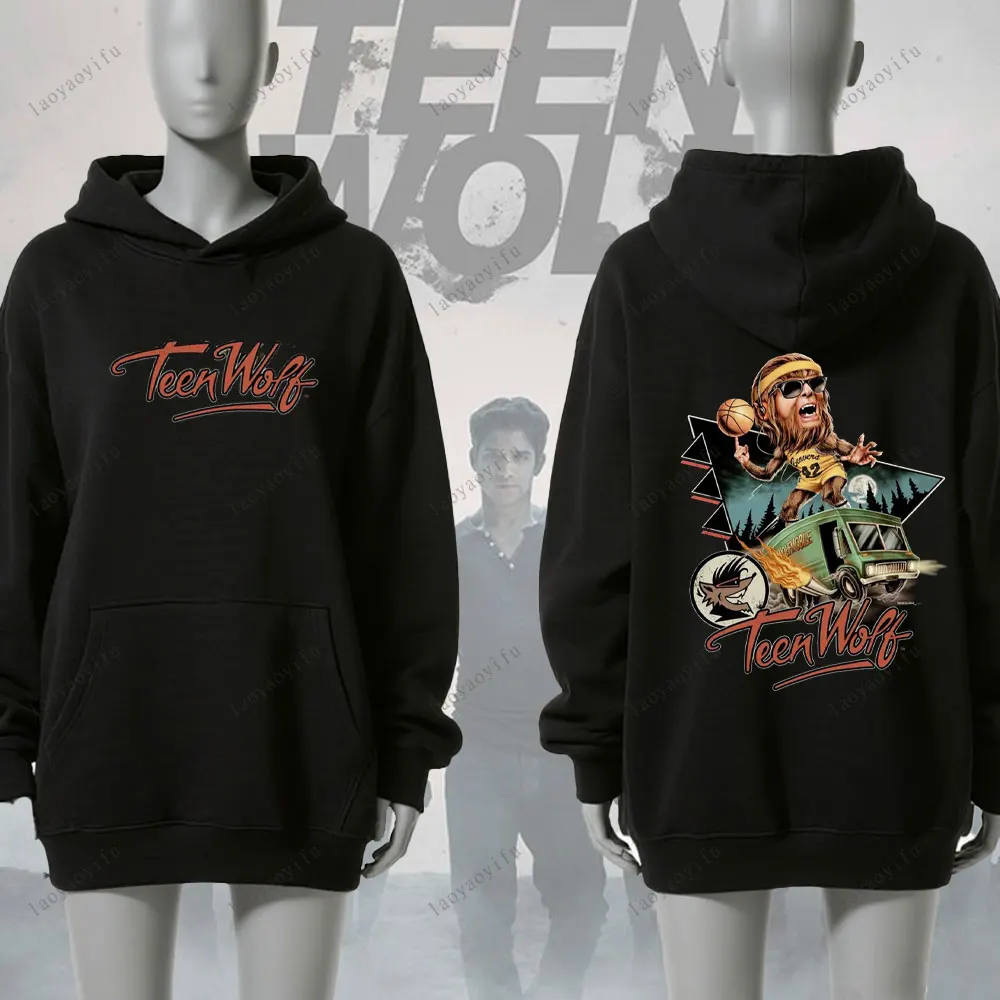 في سن المراهقة وولف هوديي الرجال البلوز الجدة تتجه الملابس الخريف والشتاء الدفء رياضية الشارع أزياء رياضية