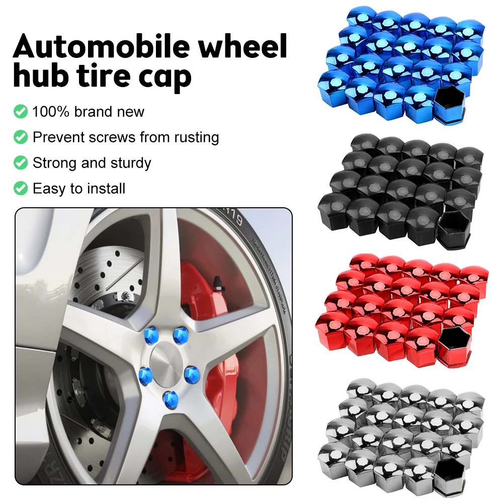 20PCS 17/19/21mm Car Wheel Nut Caps Protection Covers Caps Anti-Rust Auto Hub Screw Cover Car Tyre Nut Bolt Exterior