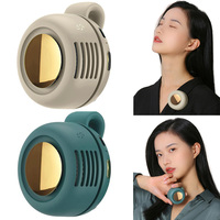 USB Hanging Neck Fan Portable Mute Mini Clip Hanging Waist 360°Adjustable Electric Fan 900mah Leafless Fan 3 Speeds for Outdoor