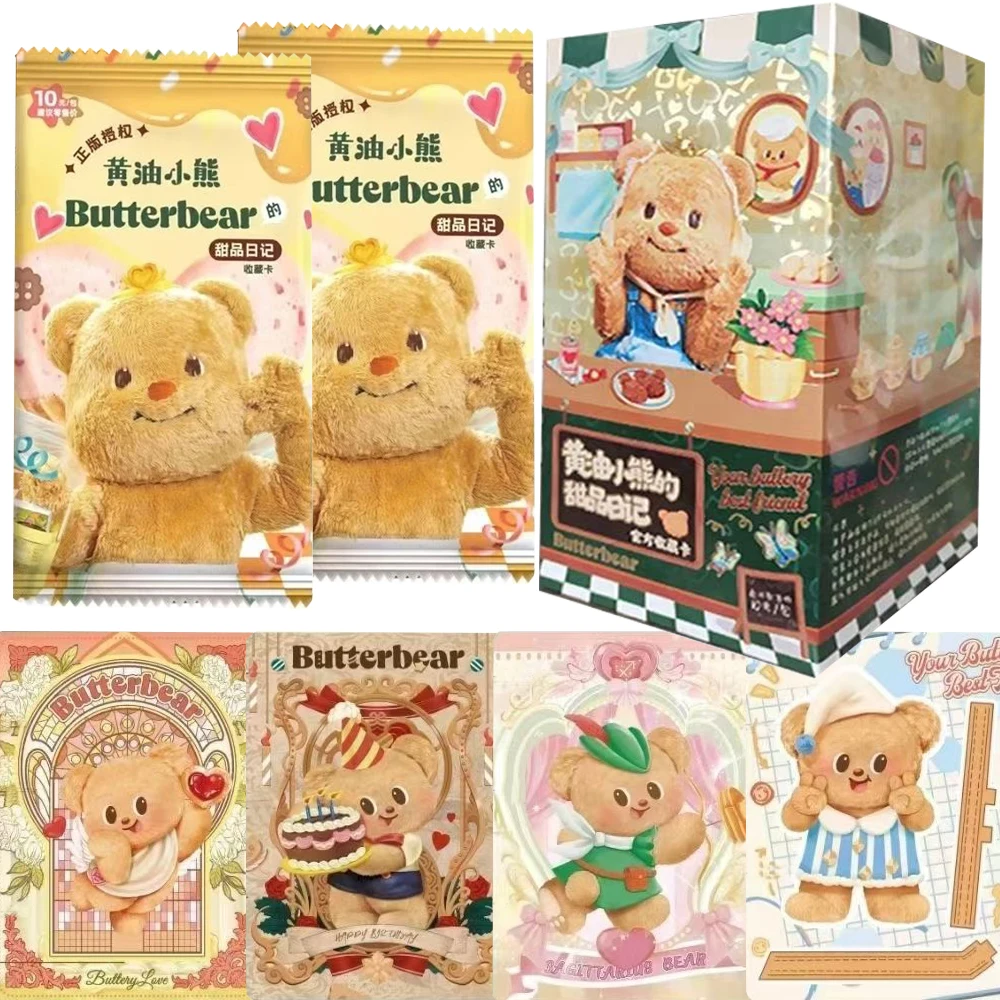 

Butter Bear Collection Cards Dessert Diary Theme Deeply Loved Cartoon Star Cute and Exquisite SSR SP ZR Character Cards Kid Gift
