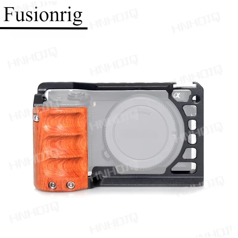 

For A6400 A6300 Interchangeable Lens Digital Camera Wooden Handle Rabbit Cage A6000 Horizontal and Vertical Shooting Quick