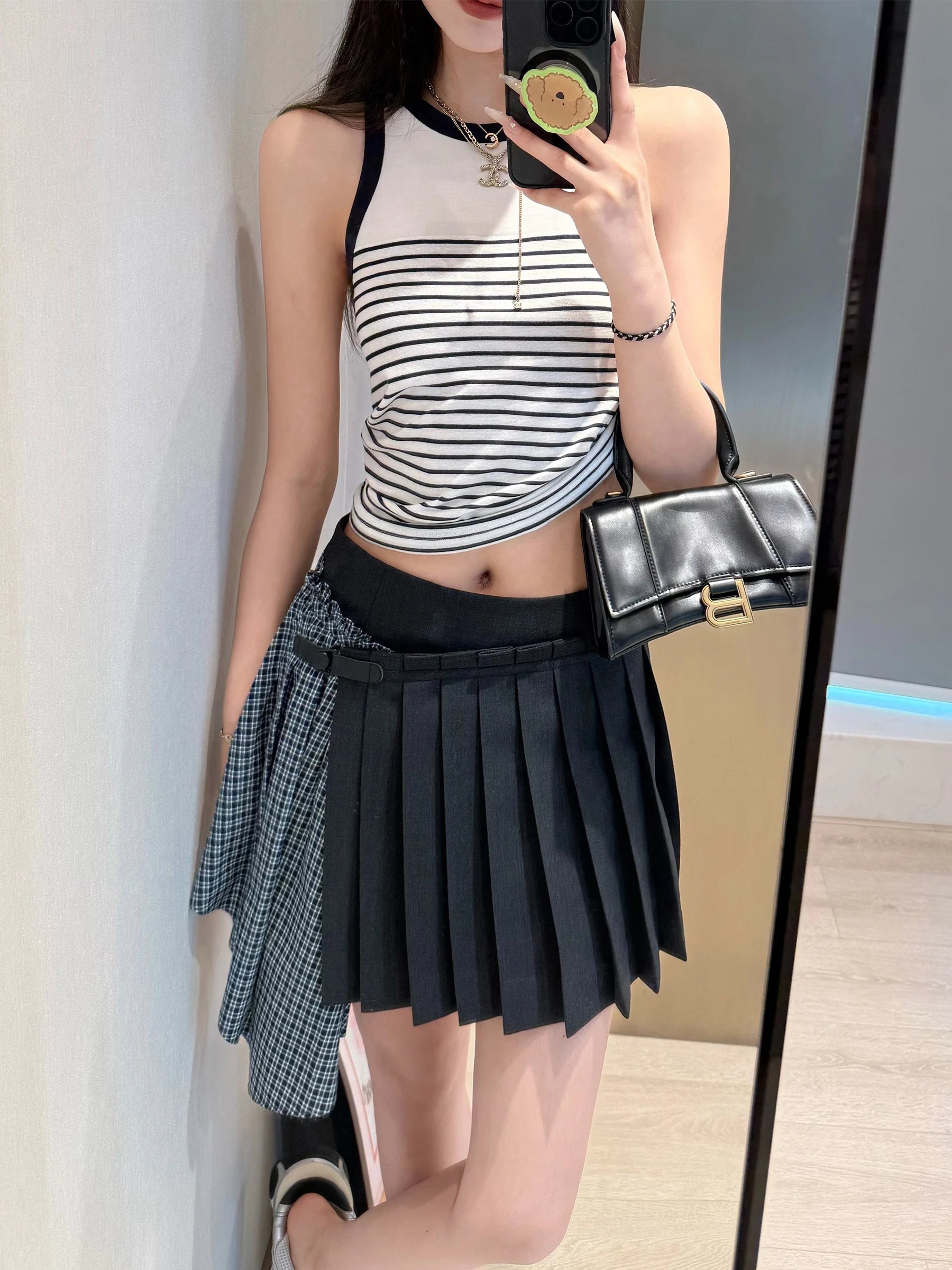 

Жилет NancyCavally Cloud Soft из шерсти и лиоцелла, универсальный, в темно-синюю полоску, уличный стиль, женский трикотаж, дышащий, с U-образным вырезом