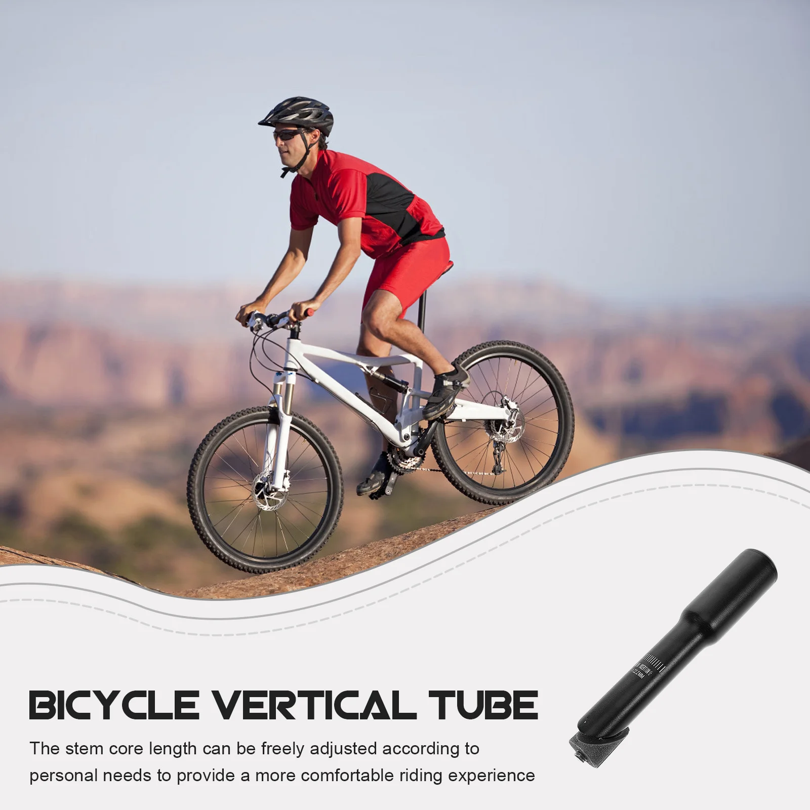 موسع مقود مخفي لإصدار طويل من جذع الدراجة لأنبوب توجيه الشوكة الأمامية، وضع مريح لركوب الخيل على الطرق الجبلية #2