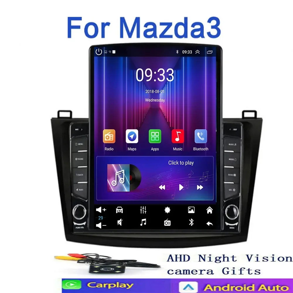 8 + 128G راديو السيارة ثماني النواة لمازدا 3 2010 2011 2012 2013 Carplay 5G مشغل فيديو الوسائط المتعددة GPS 2din Autoradio أندرويد السيارات BT