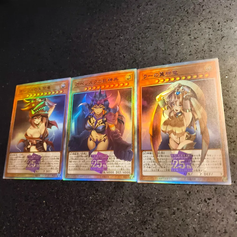 

Yu-Gi-Oh! Apricot Peacock Dance Isis 3pcs Original Self-made Card Series Set Anime Peripheral Game Collection Card Holiday Gift