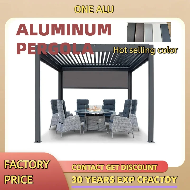 

Star Alu Outdoor Pergola Garden Pergola Aluminium Outdoor Motorized Aluminum Pergola Gazebo Outdoor With Sliding Glass Door