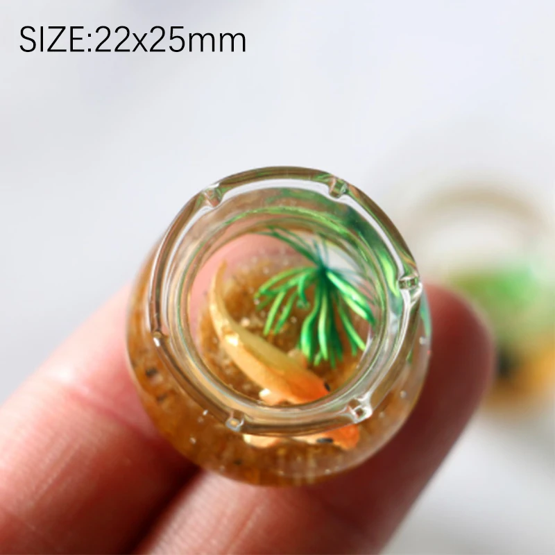 1개 유리 인형집 미니어처 미니 어항 미니 유리 그릇 인형집 액세서리