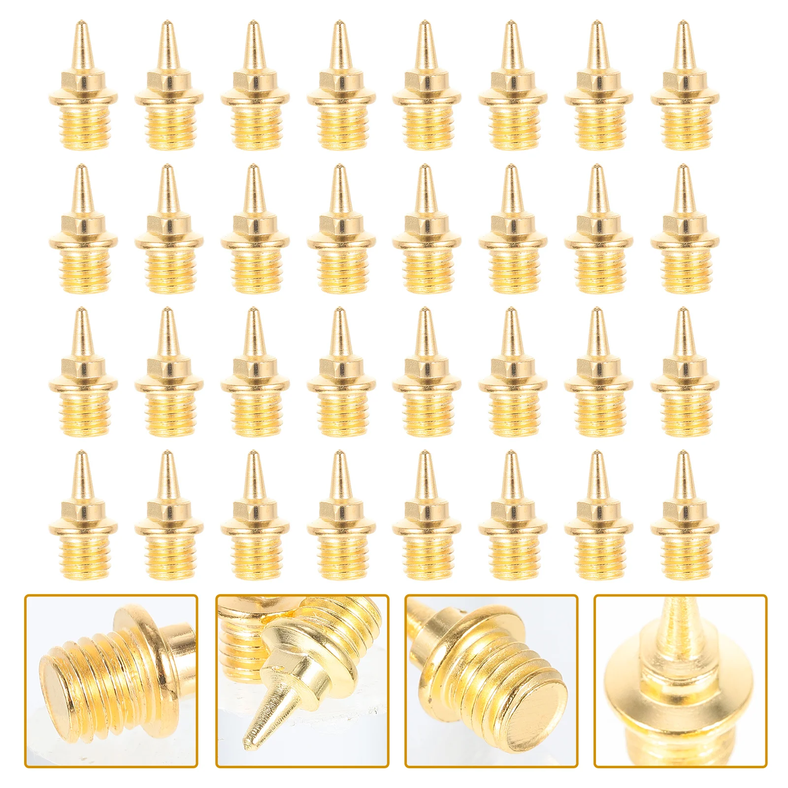 

32 Pcs Spikes Metal Lighter Weight Toy Shoe Shoes Sprinting Supplies Golden Running Accessories Baby