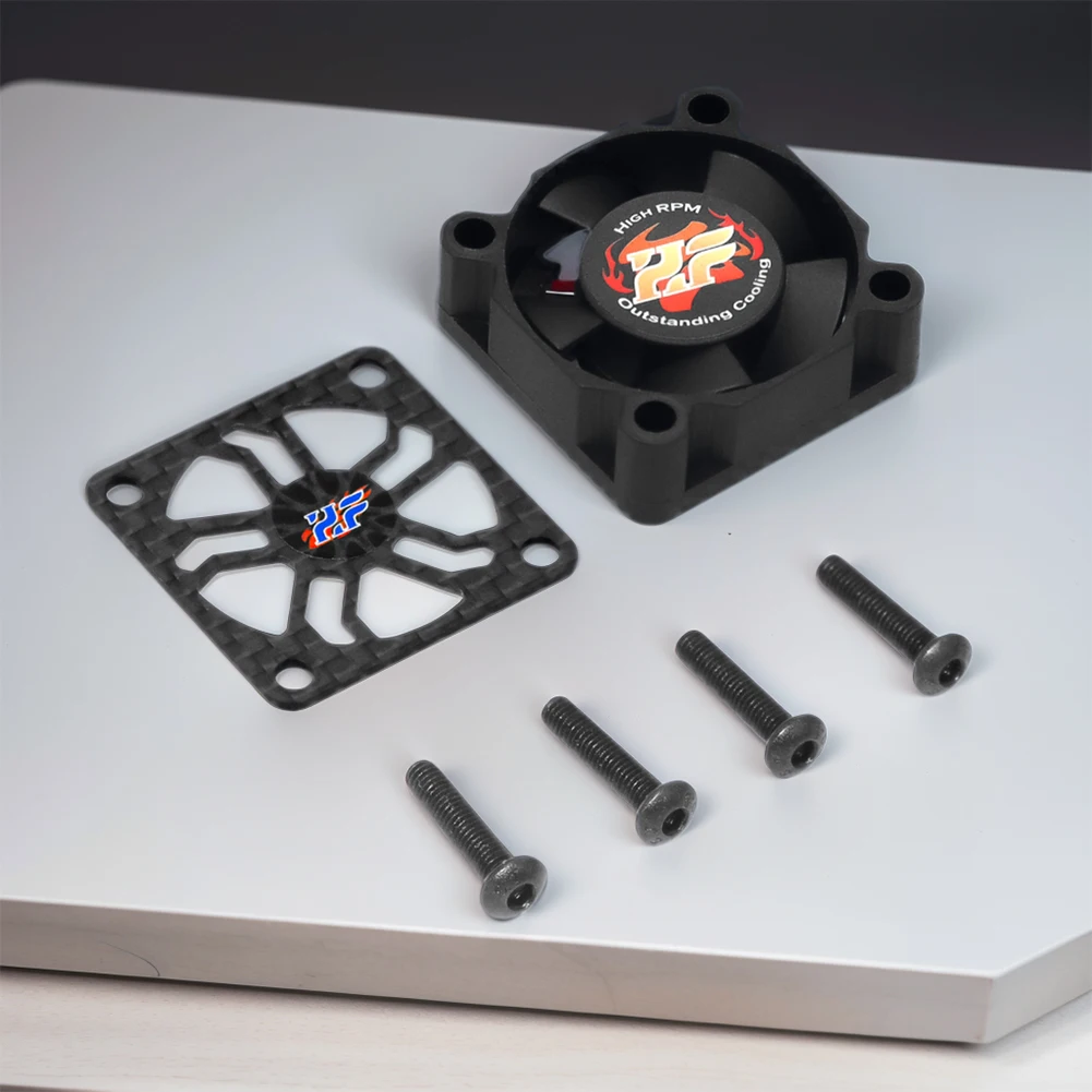 Ventola di raffreddamento RC da 30 mm con copertura in fibra di carbonio Ventola di raffreddamento del motore senza spazzole per auto RC 1/8 1/10 540 550 F540 3650 3660 Motore