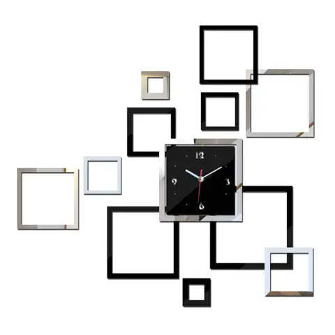 Modern simple living room oversized acrylic DIY wall clock living room creative three-dimensional wall sticker clock