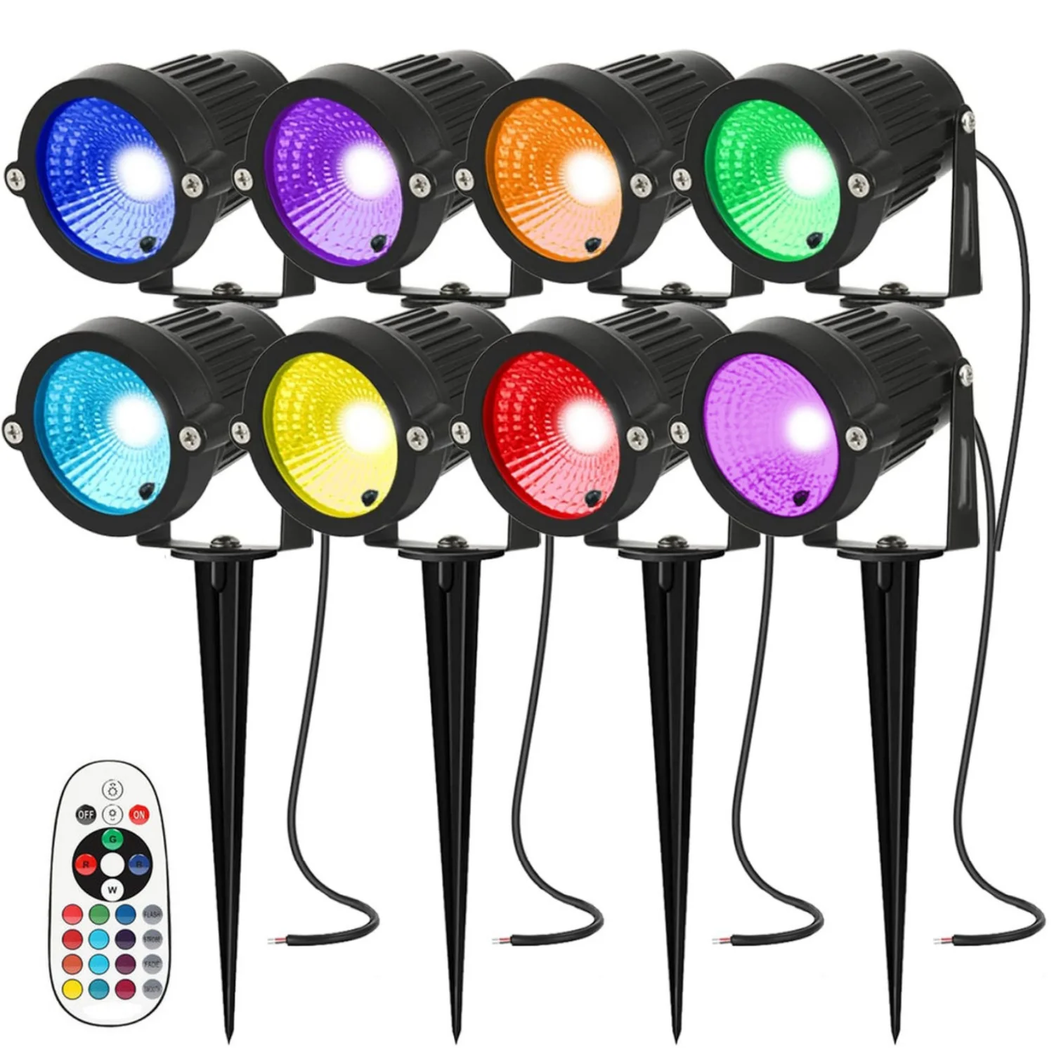 

RGBW Landscape Lights LED Color Changing 110V 220V Waterproof Outdoor Spotlight Decorative Light for Yard Garden Path Lawn Tree