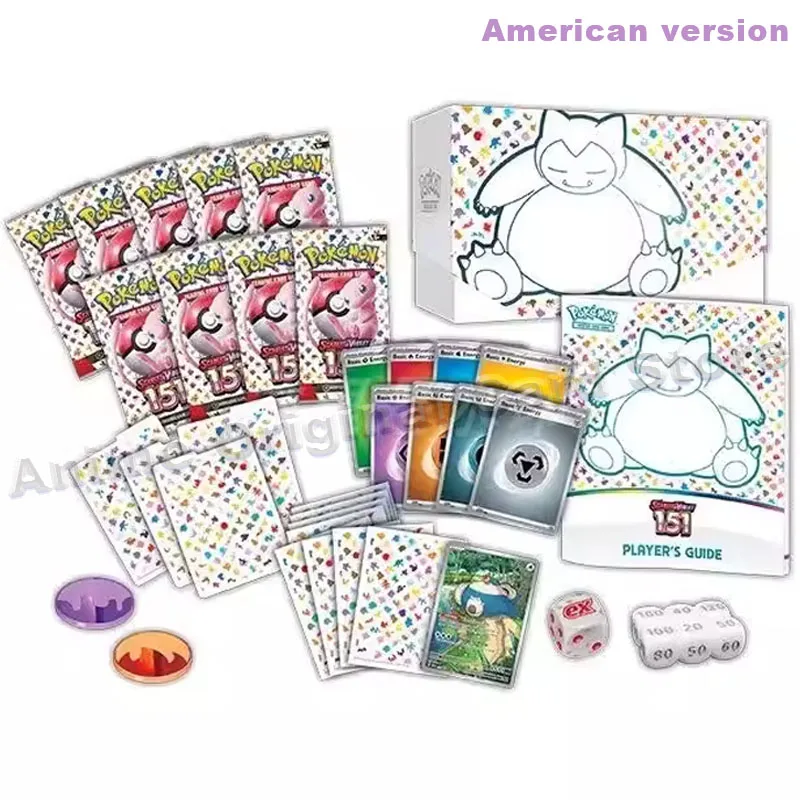 

American Version Original Box Pokemon Card TCG Scarlet & Violet 151 Elite Trainer Box Anime Game Trading Collection Cards