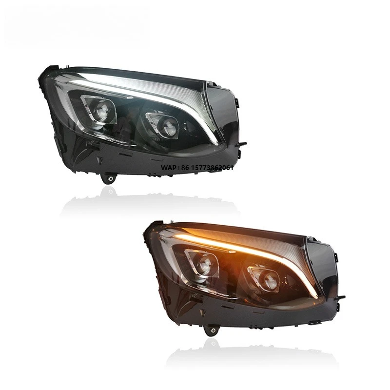 

1 Unit for 16-19 Models of GLC Headlight Assembly X253 Modified with LED Daytime Running Lights, Turn Signals, LED Lenses