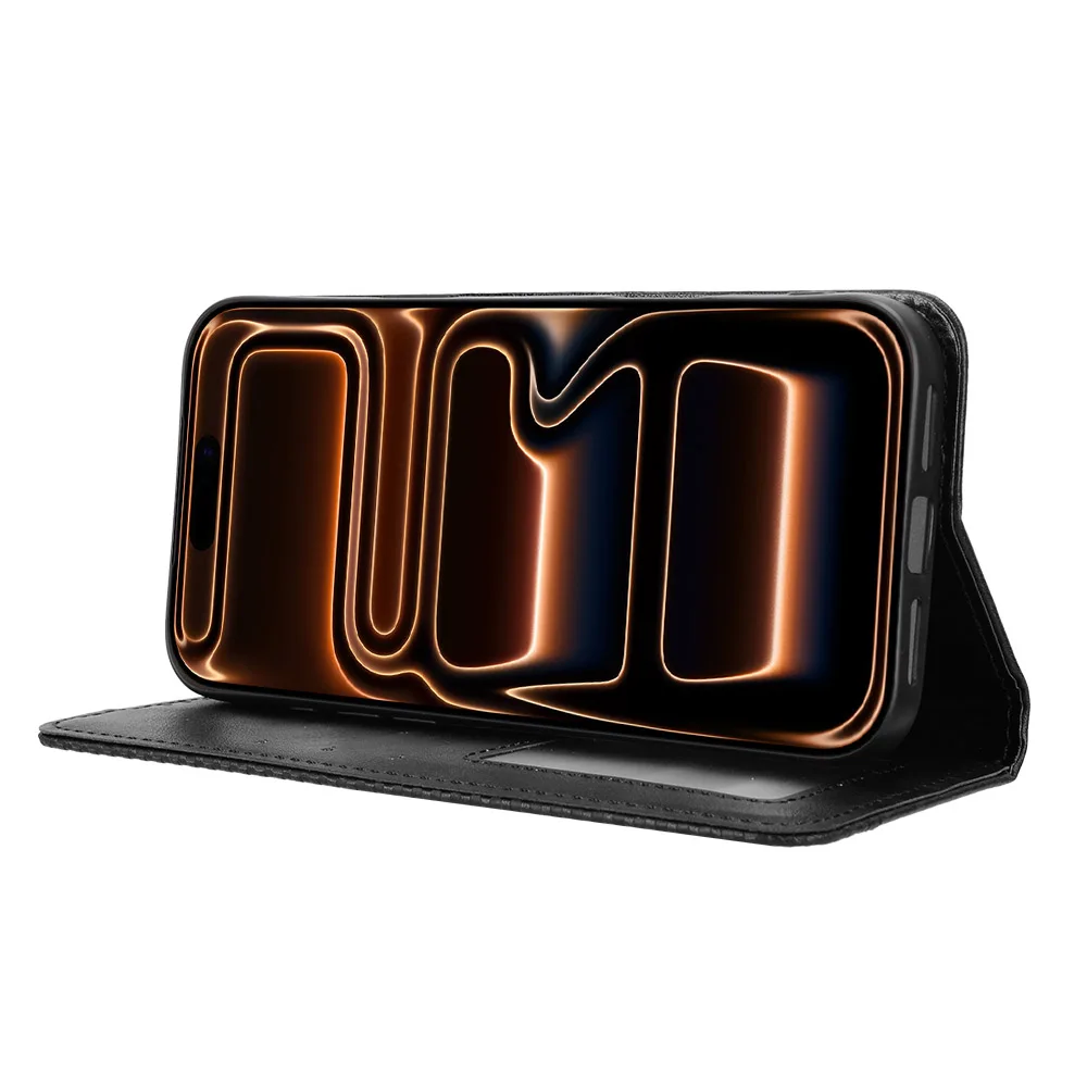 محفظة مع فتحة بطاقة حافظة جلدية مغناطيسية لهاتف آيفون 17 برو ماكس آيفون اير غطاء مضاد للسقوط #3