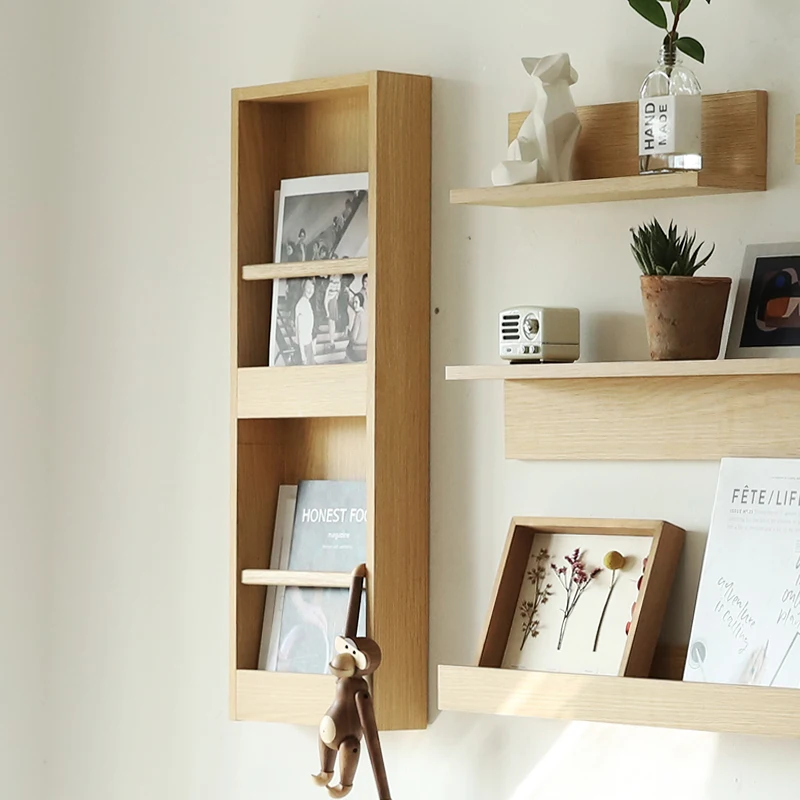 Desktop Shelf Magazine Floating Shelves Porte Book Storage Desk Rack Bookshelf Furniture Office Newspaper Stand Books Wood Wall