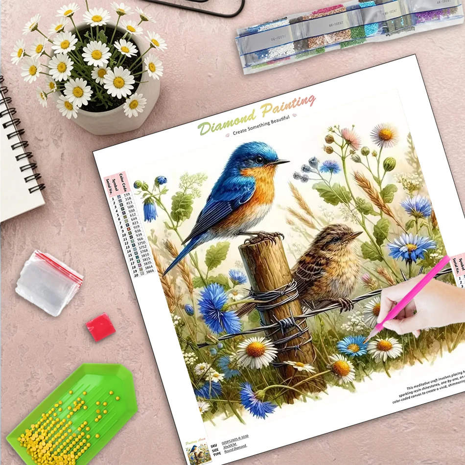 

GATYZTORY 5d Diamond Painting Home Decoration Rhinestone Art Crafts Bird Full Round/Square Diamond Art For Beginners Diy Crafts