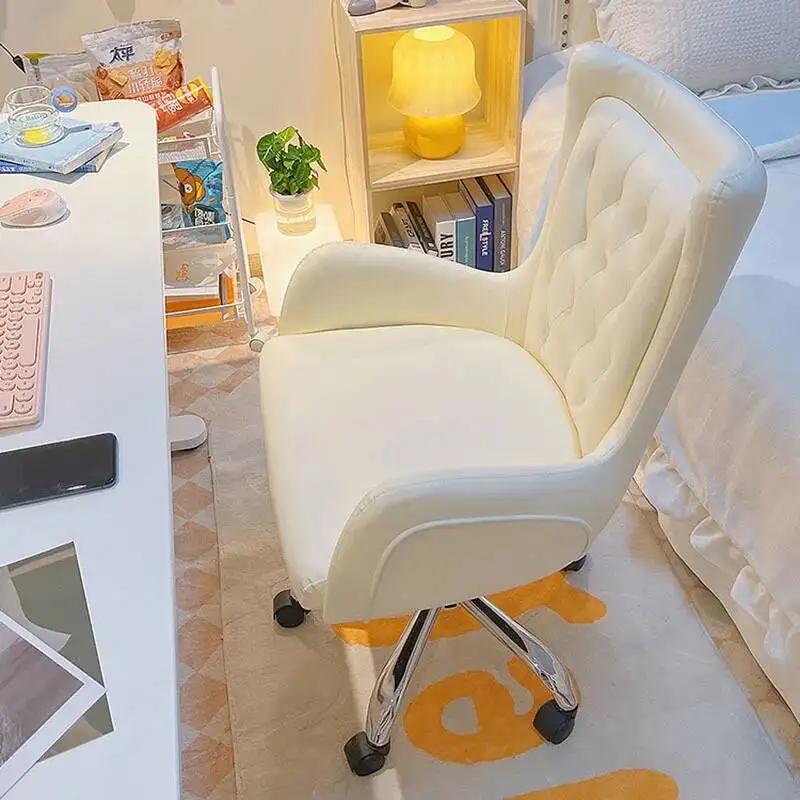 كرسي دوار مريح صالة ماكياج الغرور داخلي فاخر المحمول الشمال غرفة نوم كرسي الألعاب Fauteuil صالون الأثاث غرفة المعيشة #3