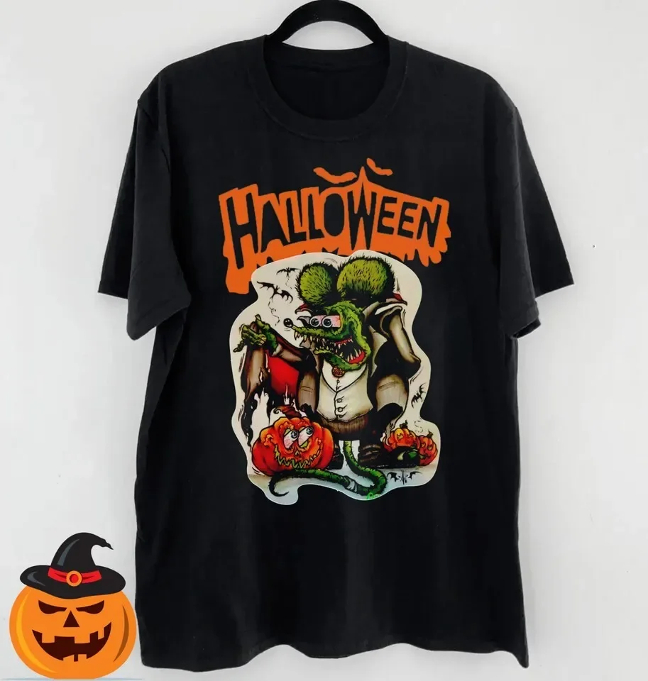 Rat Fink Happy Halloween October Shirt Classic Black Unisex S-2345XL UU071