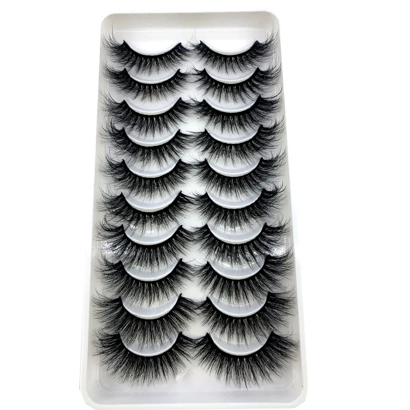 Multiple Styles 10 Pairs Natural 3D Mink False Eyelashes Fake Lashes Makeup Kit Mink Lashes Extension Eye Lashes Short Eyelashes
