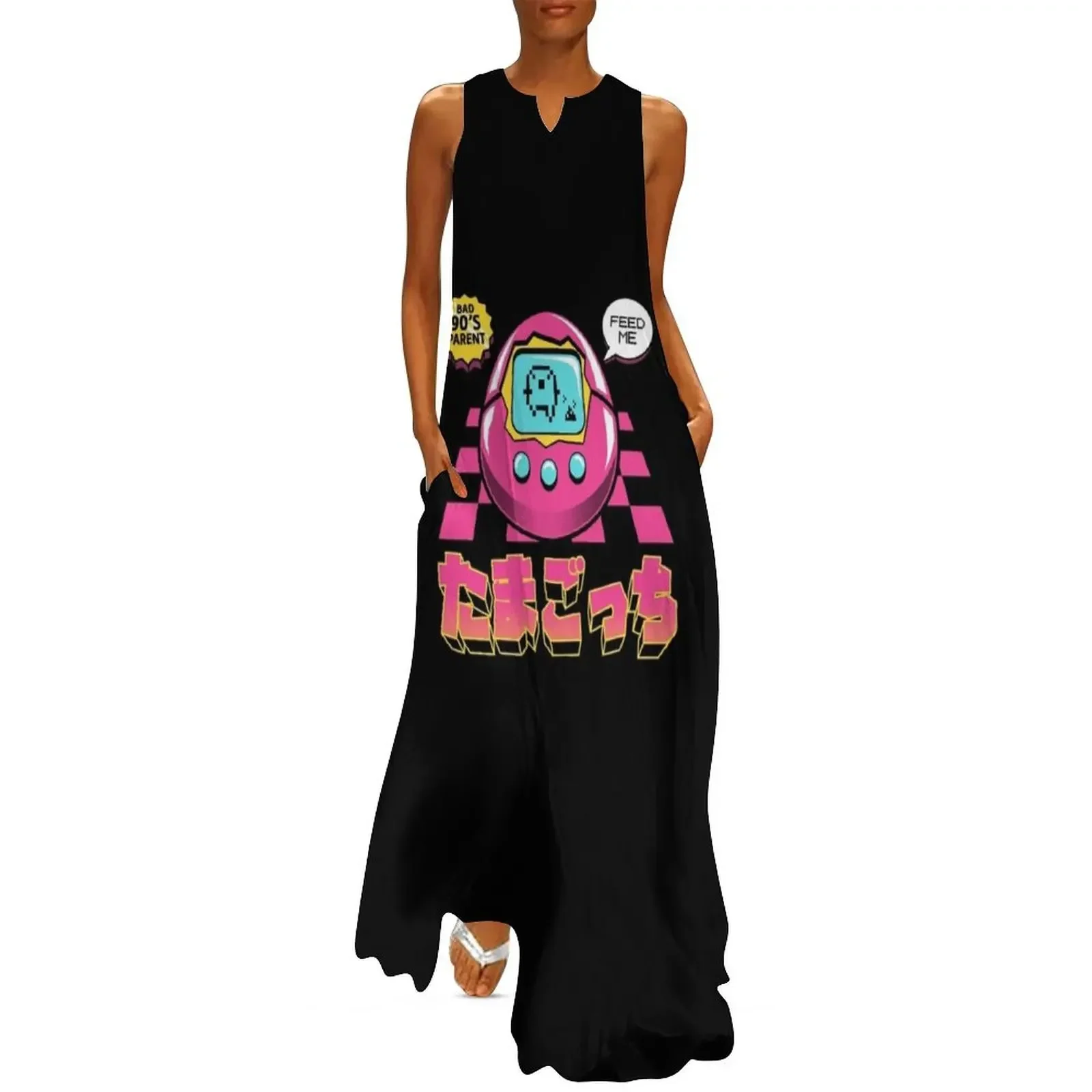 

Retro Tamagotchi Long Dress dresses ladies 2025 summer prom dresses 2025 summer woman dress 2025 fairy dress