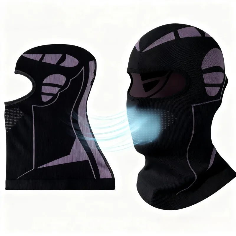 قناع الوجه بالاكلافا الحراري للطقس البارد، بطانة خوذة الدراجة النارية المقاومة للرياح من الصوف للرجال والنساء