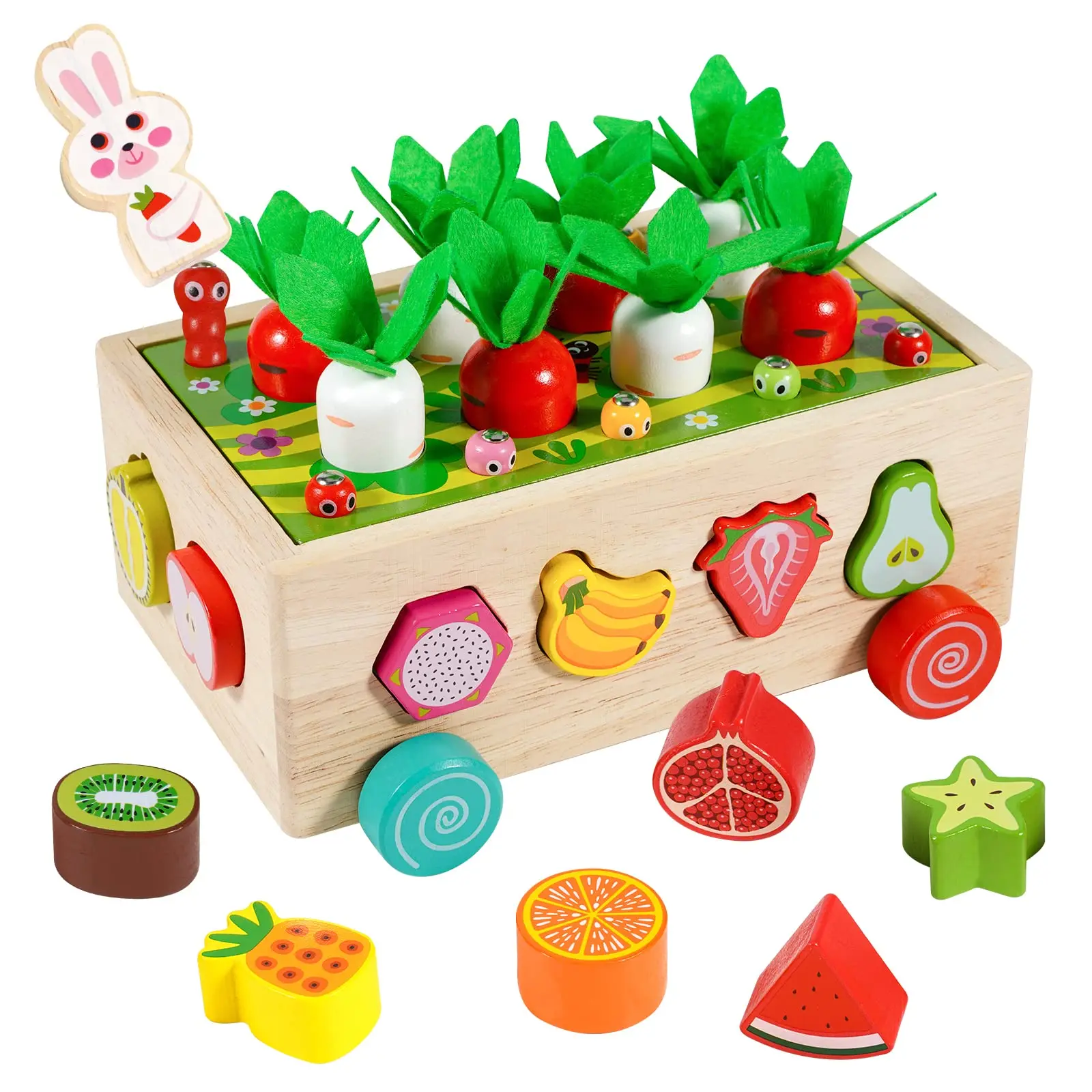 Toddler Montessori Wooden Educational Toys for Kids, Shape Color Sorting Matching Educational for Toddlers for Boys Girls