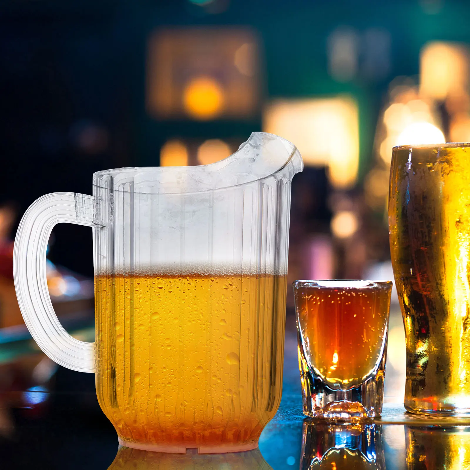 

1Pcs Beverage Kettle Cold Water Kettle Transparent High Quality Lightweight Easy Clean Spout Design for Home Restaurant