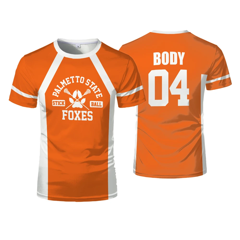 2024 New The Foxhole Court Palmetto State Foxes 라크로스 저지 코스프레 WILDS MINYARD 3D Tshirt 남성/여성 반팔 티셔츠