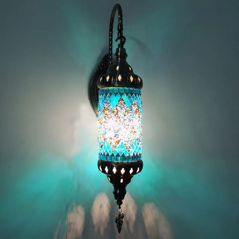 ADEA living room mosaic wall lamp Turkish Bohemia vintage home decoration Led lighting