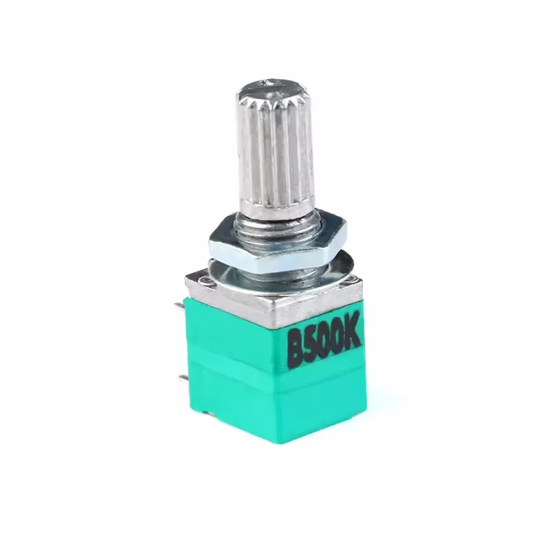 10PCS RV097NS Single potentiometer B5K/10K/20K/50K/100K/500K with switch 5 pins