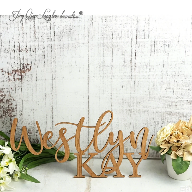 Personalized Wood Name Sign for Nursery, Custom Cutout Wall Art with First Baby Room