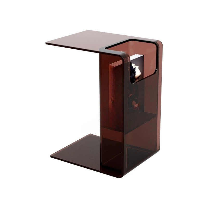 

table ins Internet celebrity light luxury living room bay window coffee table, Nordic bedroom transparent corner table